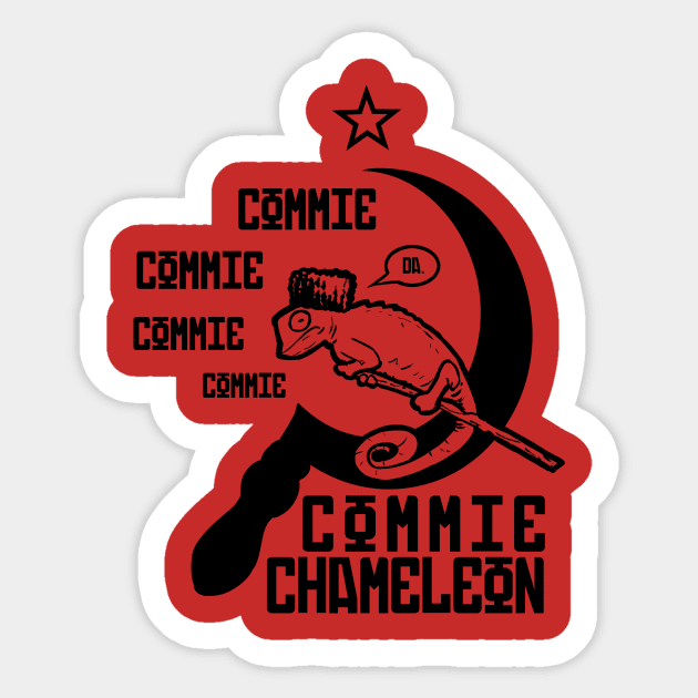 commie chameleon Sticker by Hurmly